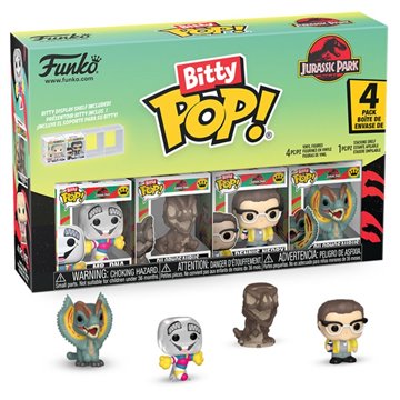 Blister 4 figuras Bitty POP Jurassic Park Mr. DNA