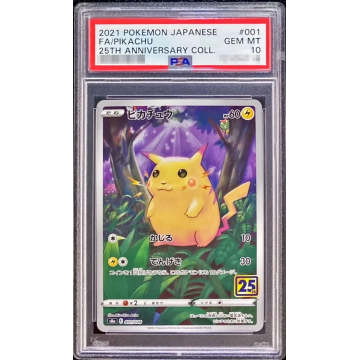 Pikachu 25th Anniversary 001/028 (JP) PSA 10