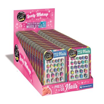 Set uñas postizas Press & Go Nails Mixed Style Lovely Makeup Crazy Chic