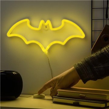 Luz LED neon pared Batman
