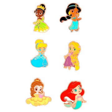 Expositor 12 Blind Box Enamel Pin Princesas Disney Loungefly surtido