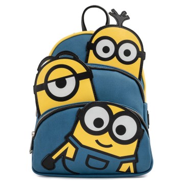 Mochila Triple Minion Bello Minions Loungefly 27cm