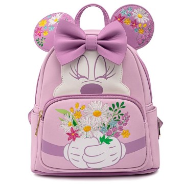 Mochila Holding Flowers Minnie Disney Loungefly 26cm