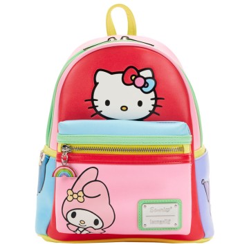 Mochila Color Block Hello Kitty and Friends Sanrio Loungefly 26cm