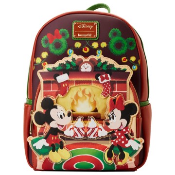 Mochila Chocolate Caliente Mickey & Minnie Disney Loungefly 27cm