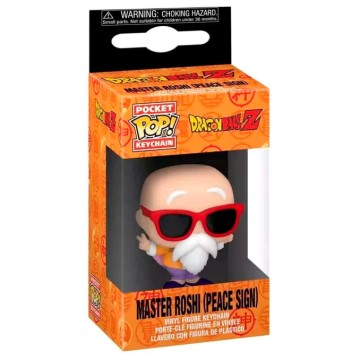 Llavero Pocket POP Dragon Ball Z Master Roshi Peace Sign