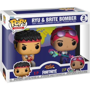 Blister 2 Funkos POP Fortnite Street Fighter Ryu & Brite Bomber