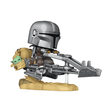 Funko POP Star Wars The Mandalorian On Speeder With Grogu 579