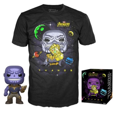 Set figura POP & Tee Marvel Avengers Los Vengadores Thanos M