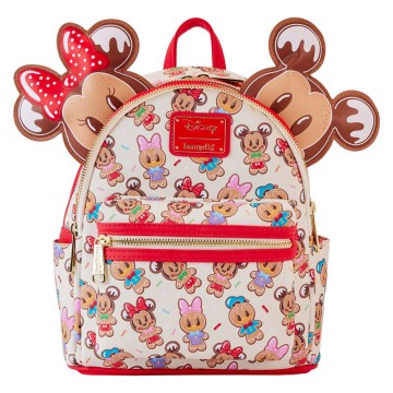 Mochila + Diadema Orejas Gingerbread Cookie Mickey &38 Friends Disney Loungefly 26cm