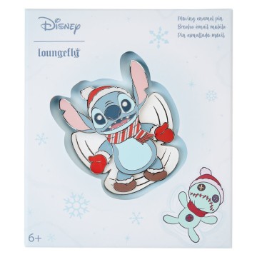 Pin Holiday Snow Angel Stitch Disney Loungefly