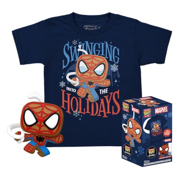 Set figura Pocket Pop & Tee infantil Marvel Spiderman Gingerbread Exclusive