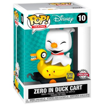 Figura POP Train Disney Pesadilla Antes de Navidad Zero in Duck Cart Exclusive