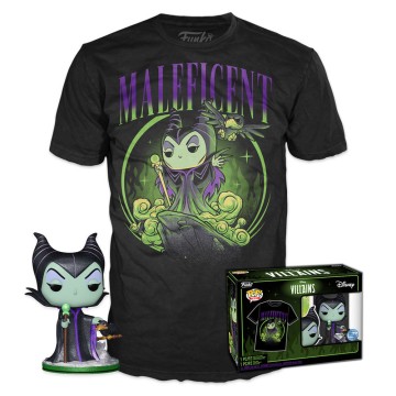 Set funko POP & Tee Disney Villanas Malefica Exclusive