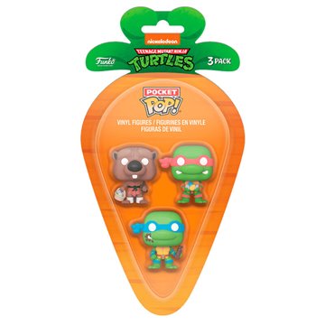 Blister 3 figuras Carrot Pocket POP Tortugas Ninja Splinter Leonardo Raphael