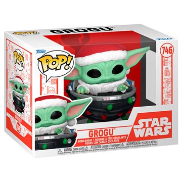 Figura POP Star Wars Grogu with Santa Hat in Pram