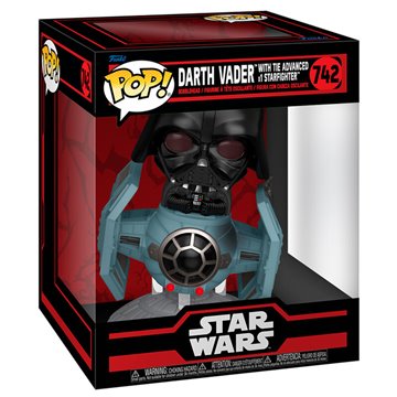 Figura POP Rides Deluxe Star Wars Darth Vader with Tie Advanced Starfighter