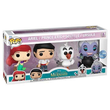 Blister 4 figuras POP Disney La Sirenita Exclusive