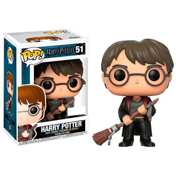 Figura POP Harry Potter Harry with Firebolt & Feather Exclusive