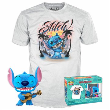 Set figura POP & Tee Disney Stitch Ukelele Exclusive