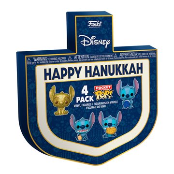 Set 4 figuras Pocket POP Disney Stitch Happy Hanukkah