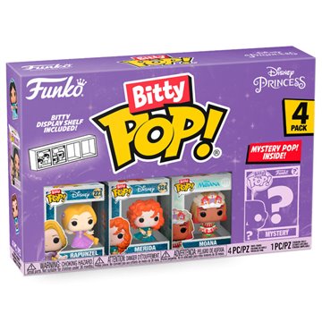 Blister 4 figuras Bitty POP Disney Princesas Rapunzel