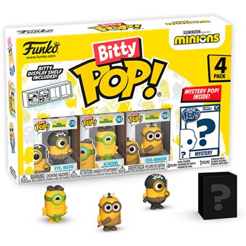 Blister 4 figuras Bitty POP Minions Series 1