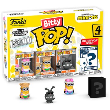 Blister 4 figuras Bitty POP Minions Series 4