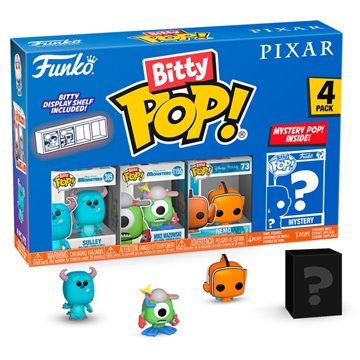 Blister 4 figuras Bitty POP Disney Pixar Monsters Inc