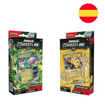 Baraja juego cartas coleccionables Iron Leaves & Ferroverdor Battle Decks Pokemon español surtido