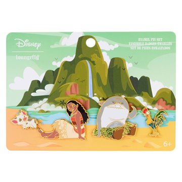 Set 4 Enamel Pin Ocean Waves Vaiana Moana Disney Loungefly