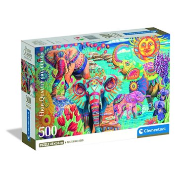 Puzzle Elephants’ Carnival High Quality 500pzs